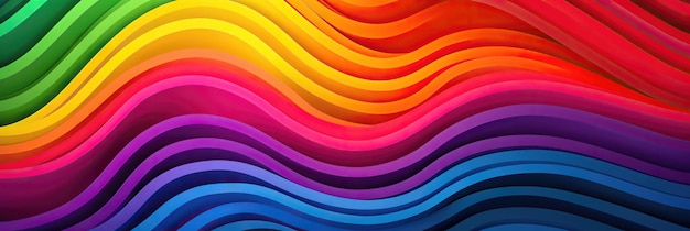 Abstract rainbow colors wavy shapes paper colourful background Multi layers color texture 3D