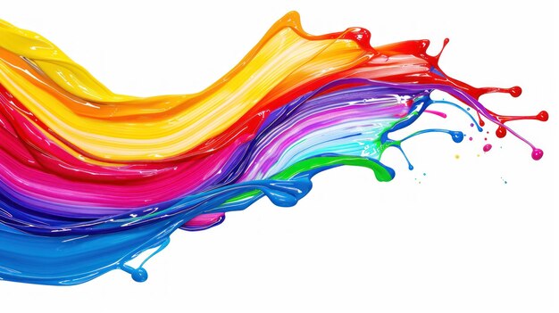 Photo abstract rainbow paint splash