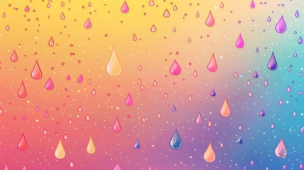 Photo abstract rainbow raindrops pattern background