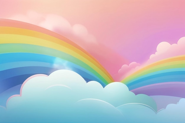 Abstract rainbow soft cloud background in pastel colorful gradation