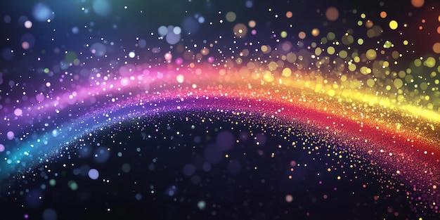 Photo abstract rainbow with sparkle and glimmer