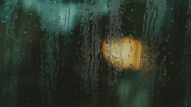 Abstract Raindrops on Glass with Defocused Lights