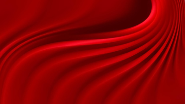 Abstract red background with flowing waves