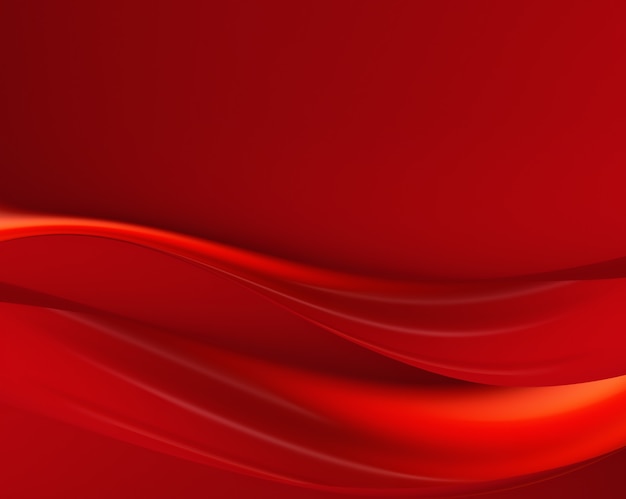 Abstract red background with flowing waves