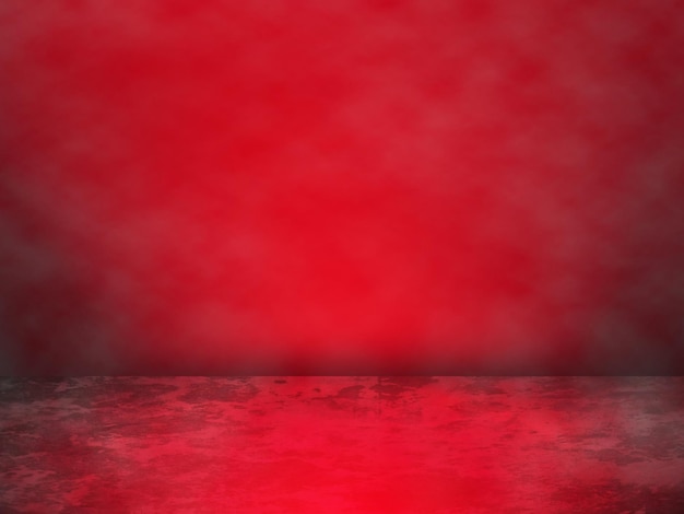 Abstract red background with smooth gradient used for web design templates, product studio room