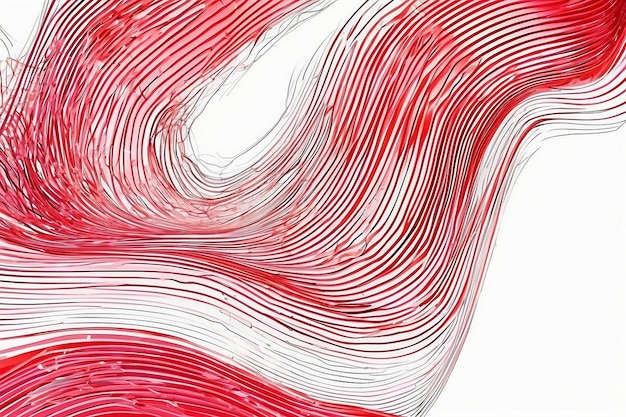 Abstract red background with waves