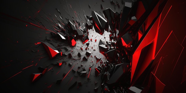 Abstract red and black background