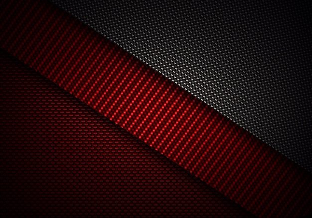 Abstract red black carbon fiber textured material design