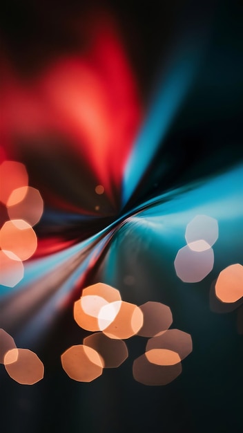 abstract red blue and black defocused background bokeh lights