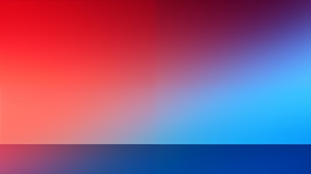 Abstract Red to Blue Gradient Background with Horizon Line