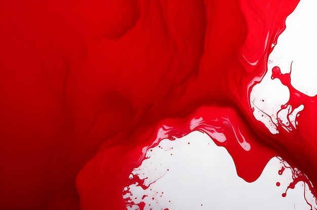 Abstract red colorful ink splash in water background