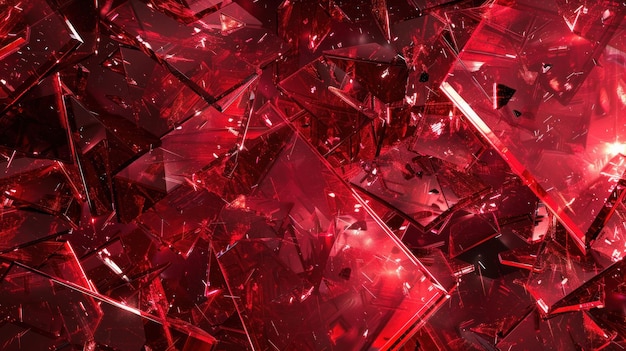 Photo abstract red glass shard background