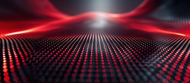 Abstract Red Glowing Technology Background Futuristic Network and Data Concepts