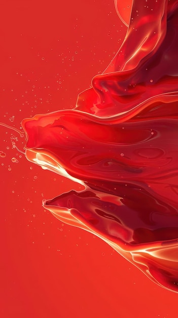 Abstract Red Liquid Splash