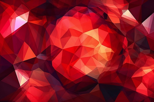 Abstract red polygonal background Mosaic design