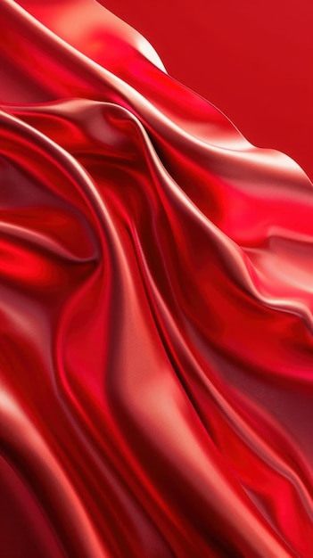 Abstract Red Silk Drape Background