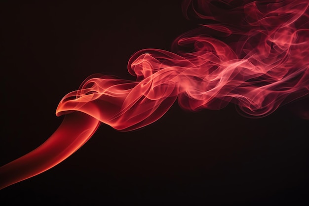 abstract red smoke on black background