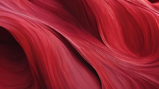 Abstract red smooth wave lines