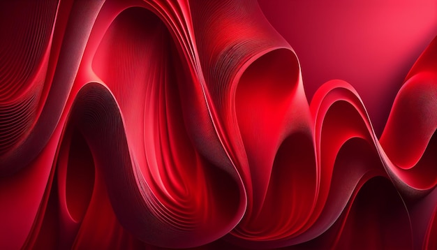 Abstract Red Wave Modern Background Design