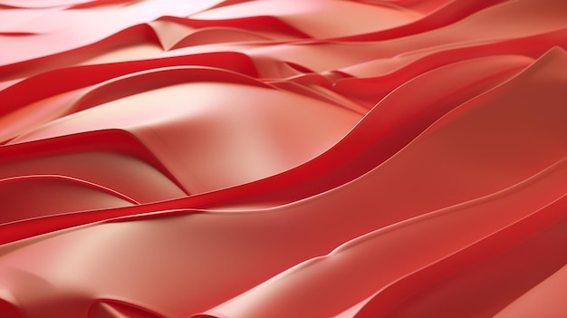 Abstract red wavy background 3d rendering 3d illustration