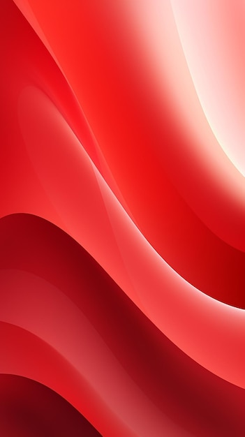 Abstract Red Wavy Background with White Color Waves