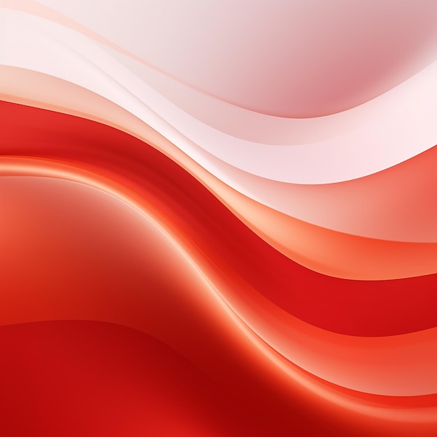 Abstract Red Wavy Background with White Color Waves