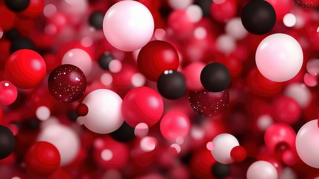 Abstract Red and White Sphere Background