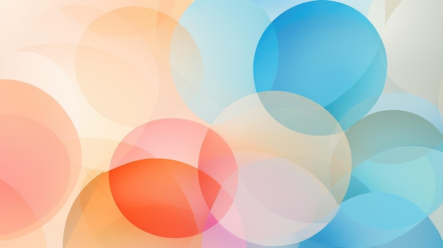 an abstract representation of interconnected circles in various shades of pastel colors