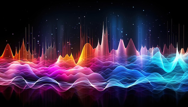 Abstract representation of sound waves illustrating the impact of audiobased media