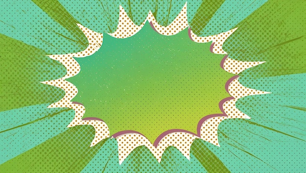 Photo abstract retro background with halftone in comics style generative ai