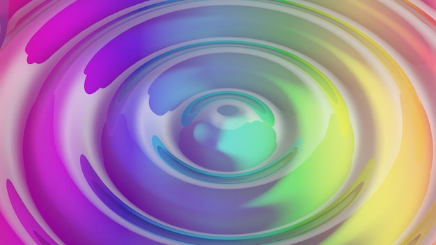 Abstract ripple shape glass material colorful rainbow background. image for presentation. 3d rendering illustration.