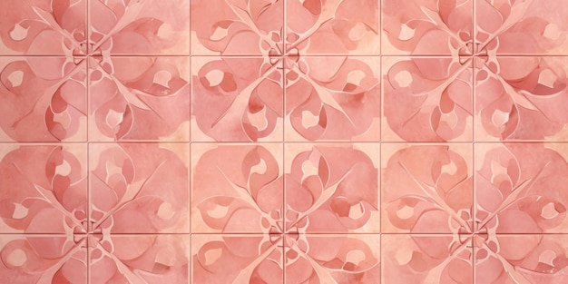 Photo abstract rose colored traditional motif tiles wallpaper floor texture background banner panorama ar 21 job id 1045938ca9ef4d058ffe57a8c868e0ab