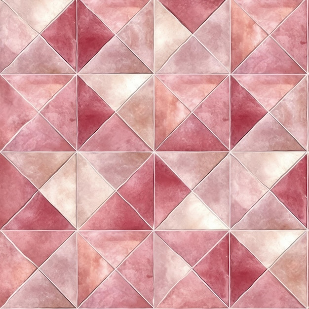 Abstract rose colored traditional motif tiles wallpaper floor texture background banner panorama Sea