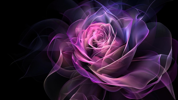 Photo abstract rose in purple and pink hues