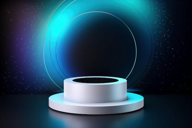 Abstract round podium for product display and presentation