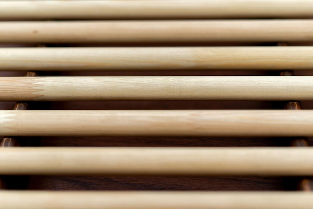 Abstract of round wood stick Stacked perfectly evenly