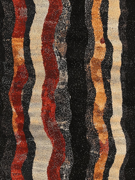 Abstract rug with stripes