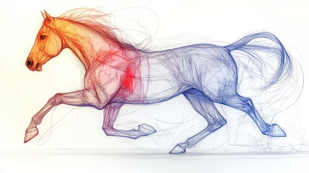 Abstract Running Horse