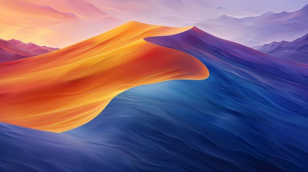 Abstract Sand Dunes Surreal sand dune patterns in vibrant colors capturing the beauty and fluidity of natural landscapes