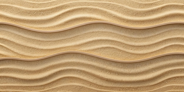 Photo abstract sand wave pattern background with beach ripple texture banner