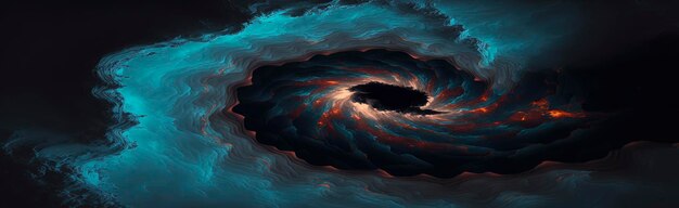 Abstract satellite view into the abyss quasar deep darkeness concept of madness dangerous atmosphere fantasy aesthetic Generative AI