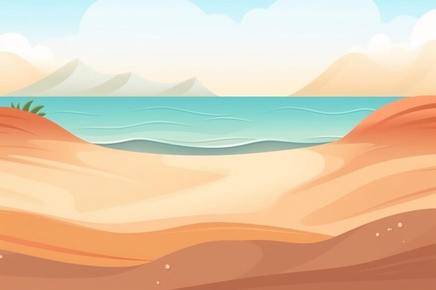 Abstract sea and sand background with copy space