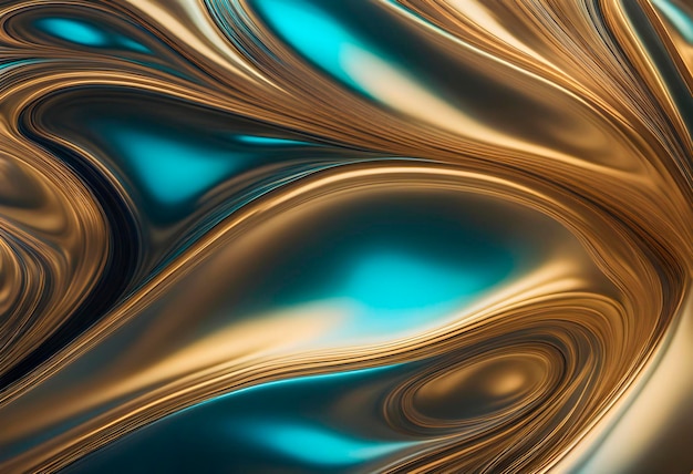 Abstract seamless background of liquid metal with pearlescent color tints