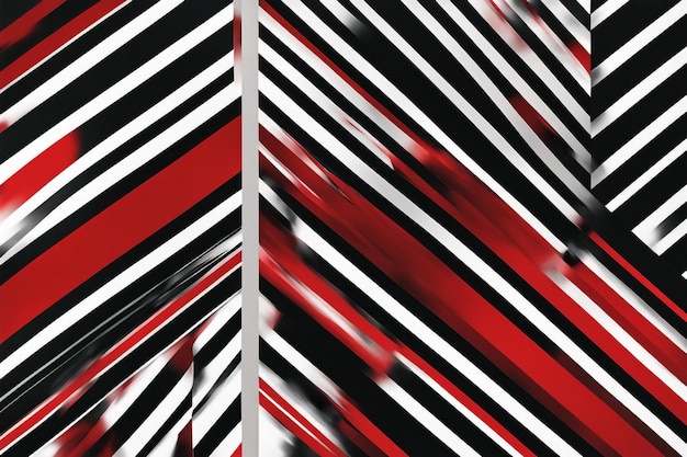 Abstract seamless grunge pattern in red black and white color stripe