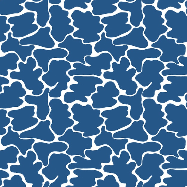 Abstract seamless pattern in blue