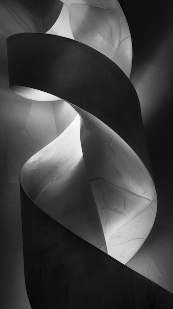 Abstract shadows twist and turn revealing unexpected patterns in the absence of light black and