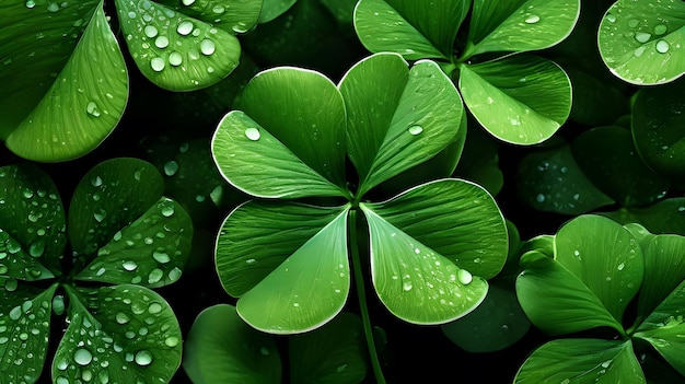 Abstract shamrocks wallpaper