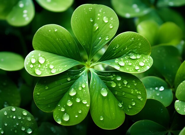 Abstract shamrocks wallpaper