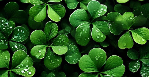 Abstract shamrocks wallpaper