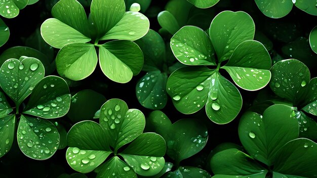 Abstract shamrocks wallpaper